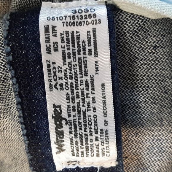 Wrangler 13 original flame resistant jeans 38/32 - Picture 5 of 7